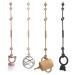 Cldy Baby Toy Pacified Chain Silicon Cup Catcher BPA-Free Conditions for Toys Drinking cups for strollers for stroller Hochstuhl Autositz 4 pieces soother chains (shell & seaester) Ocean white & black & brown & light pink
