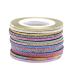 10 Set Multicolored Nail Art Striping Tape - Wide Application, Fashionable & Unique Paper Gifts - Random Color 2MM - 10Set - Buy Online on GoSupps.com