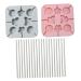 MAGICLULU 1 Set Lollipop Mold Silicone Molds Silicone Baking Molds Chocolate Baking Mold Child Square Tool