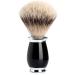 M HLE Purist Shaving Set - Silvertip Badger Brush & Gillette Compatible Razor - Black Precious Resin - Buy Online on GoSupps.com