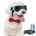 Lewondr sunglasses for dogs UV safety glasses dogs windproof & anti -fitting glasses & waterproof dog glasses with adjustable rubber band for small dogs outdoors black & blue