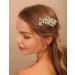 Deniferymakeup Bridal Hair Comb Rhinestone Teardrop Hair Comb Bridal Hair Accessory Crystal Gift for Her Party Headpiece (Silver Green) - Buy Online on GoSupps.com