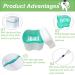 Denture Case with Lid and Basket - Denture Cup for Soaking and Cleaning - Buy Online on GoSupps.com