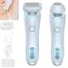 Livora Electric Shaver For Women 2 in 1 Womens Electric Waterproof Shaver For Legs Wet & Dry for Leg Arm Underarm Pubic Area (Blue)