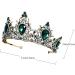 FRCOLOR Vintage Crown Headdress Rhinestone Diamond Tiara Headband Bridal Crown Baroque Queen Tiara Alloy Hair Hoop Bridal Hair Accessories for Christmas Party Headband Wedding Proms Green - Buy Online on GoSupps.com
