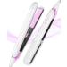 NOVUS Hair Straightener 1 Inch Flat Iron 2-in-1 Ceramic Straightens & Curls for Travel Fast Heat Up Straightener Flat Iron Hot Tools Straightener with Lock Switch 110-240V Dual Voltage White