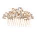 HAPINARY Hair Ornament Bridal Hair Clip Metal Hair Clips Veil Comb Wedding Crystal Hair Combs Barrettes for Women Bridal Veil Rhinestone Bobby Pins Fashion Headwear Accessories Bride French