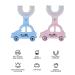 U-Shaped Toothbrush Set - 2 Cute Cartoon Car Handles Soft Silicone Heads for Effective Cleaning - International Shipping Available - Buy Online on GoSupps.com