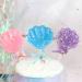 Mermaid Cake Topper Happy Birthday Cake Picks Glitter Shell Cupcake Topper Mermaid Cake Decoration for Mermaid Baby Shower Birthday Party Supplies - Buy Online on GoSupps.com