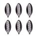 Numblartd 6Pcs Black Plastic Fish Shape Banana Hair Clip Hair Comb - French Fashion Ponytail Shark Clip Hair Clincher Hairgrip DIY Hair Accessories for Women (Length 4.5inch) Length 4.5 Inch
