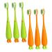 Ipetboom 6st Carrow toothbrush manual toothbrush cartoon-toothbrush toothbrush for children children's toothbrush travel toothbrush children's brush travel detergent manual