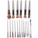 Face Powder Applicator Cosmetic Brush Set 18 Pieces Ergonomic Design Synthetic Fiber Aluminum Tube Multi-Purpose for Eyebrows Soft and Silky Blush Lips - Buy Online on GoSupps.com