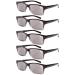 Eyekepper 5-pack spring hinge vintage men's reading glasses in grey lenses