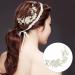 Bridal Hair Accessories Flower Pearls Barrette Hair Vine Crystal Silver Leaf Wedding Hair Headband Jewelry For Party Fancy Dress Honeymoon Garden Party 25cm - Buy Online on GoSupps.com