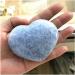 Natural Blue Celestite Stone Heart Quartz Crystal Gemstone Decor Household yuebang - Buy Online on GoSupps.com