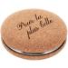 Personalized Cork Pocket Mirror - Custom Engraved Text - Eco-Friendly Gift - Buy Online on GoSupps.com