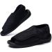 KXSM Men's Adjustable Diabetic Slipper Shoes | Extra Wide & Comfy Orthopedic Footwear for Diabetic & Surgery Recovery | Open Toe Breathable Design | 41 Black - Buy Online on GoSupps.com