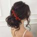 BERYUAN Women Girls Red Rhinestone Hair Comb Teardrop Rhinestone Wedding Hair Comb Gold Wedding Headband Princess Bride Headpiece for Women Girls (RED)