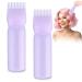 2 pieces of hair oil applianter root comb Applicator bottle 170 ml plastic hair oil applicator Bottle with a gradual scale hair care for hair care (purple) violet