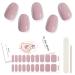 Kalolary Gel Nail Polish Strips Nail Gel Art Sticker Waterproof Full Nail Wraps Decal Sets with Nail File and Stick for Women Girls Nail Art Decor (UV/LED Lamp Required) Nude Pink
