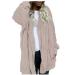 Hanxiulin coat plush jacket hoodie jacket oversize winter coat ceiling hoodie women oversize basic hooded jacket casual fashion plush jacket breathing active warm bomber jacket buffer jacket transition xxl khaki
