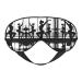 New Love Gymnastics Print Unisex Sleeping Eye Mask Soft Comfortable Light-Blocking Eye Mask Black