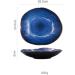 Serving Plates Household Ceramic Dinner Plate Blue Glaze Salad Plate Fruit Plate Bread Plate Irregular Tableware Western Food Plate/Kitchen Supplies for Appetizer Dinner and Desserts (Size : 26.5cm - Buy Online on GoSupps.com