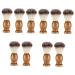 Minkissy 10 pieces of handmade suits for home mustache formation father and salon soap soap hair make-up care men and distance brush favors cutting handle for