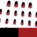 DMQ Coffin False Nails Long 24Pcs Red Black Gradient Fake Nails Ballet Press on Nail French Gradient Stick on Nails Acrylic Nail Tips with Glue for Women Girls Nails Art Black Red Gradient Coffin - Buy Online on GoSupps.com