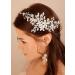 Deniferymakeup Bridal Rhinestone Hair Vine Silver Flower Headband Pearl Wedding Hair Vine Bridal Hair Piece Headpiece Prom Hair Accessory (Style 2) - Buy Online on GoSupps.com