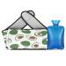 Heat bottle with plant motif avocado texture hot water bottle with soft waist cover warm water bag for hand shoulder legs back neck warm