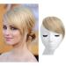 SARLA Dirty Blonde Side Bangs Clip in Synthetic Straight Bangs Extensions One Piece for Women