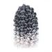 Short 10 inch Grey Curly Crochet Hair for Black Women - Water Wave Ocean Wave Gogo Curl Crochet Braids (TGREY) - Buy Online on GoSupps.com