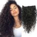 Doren Deep Curly Clip In Human Hair Extensions for Women 8Pcs 20Clips 120g Brazilian Remy Wavy Curly Hair Natural Color 24 Inches 24 Inch (Pack of 1) Deep Curly