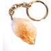 Citrine Point Keyring - Healing Stone - Happiness Prosperity Creativity Protection Strength Confidence Energy Success - Citrine Stone Keyring - Buy Online on GoSupps.com