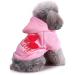JECIKELON Winter Dog Hoodie Sweatshirts - Warm XXS Clothing for Small Dogs & Puppies | Cute Chihuahua Coat & Cat Costume in Y01-Pink - Buy Online on GoSupps.com