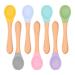 Vicloon Baby Spoon 7 Pcs Baby Feeding Spoons with Soft Curved Silicone Tips BPA-Free Safe Utensils for Toddlers Kids Infants
