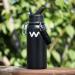 WEREWOLVES Insulated Water Bottle 32 oz - Stainless Steel with Paracord Handle, Straw & Spout Lid - Wide Mouth Reusable Vacuum Bottle for Adults - Black - Buy Online on GoSupps.com