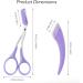 6-Piece Professional Eyebrow Trimmer Scissors Set | Stainless Steel Grooming Kit with Mini Comb | All-in-One Hair Remover & Shaper in White Purple Pink - Buy Online on GoSupps.com