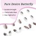 24Pcs Pink Butterfly Press on Nails - Exquisite Design Full Cover Acrylic Nails for Women - Spring Nail Art Decorations - Buy Online on GoSupps.com