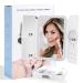 BS-MALL Makeup Mirror Tri-fold LED Lighting Cosmetic Vanity Mirror with Lights Trifold Lighted 2X/3X/10X Magnification Vanit Beauty Magnified Mirrors Whitey Mirror with Lights