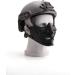 NINAT Half Face Airsoft Skull Mask for Halloween, Paintball, CS, Survival Game - Tactical Cosplay Party Mask in White, Black, Blue & Yellow - Buy Online on GoSupps.com