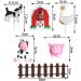 Farm Cake Toppers Decorations Farm Animal Mini Figures Farm Party Supplies Birthday Cake Decoration Dog Duck Cow House Pig Fence Decor for Children Birthday Party Celebration - Buy Online on GoSupps.com