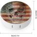 American Flag Skull Round Case For Contact Lens Kit Storage Box with Mirror Printed - Buy Online on GoSupps.com
