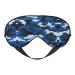 Blue Camo Eye mask Soft Elastic and Adjustable Nighttime Comfort Sleeping mask Suitable for Both Men and Women Black