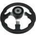 Pactrade Marine Non-Magnetic Boat Steering Wheel - Aluminum Frame, PU Sleeves, 3 Spokes, 12-1/2 Diameter, 3/4 Tapered Bore - Silver/Silver - Buy Online on GoSupps.com