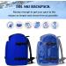 Qitindasen 50L Ski Boot Bag Ice Skate Backpack - Blue | Travel Storage for Helmet, Goggles, Gloves, Skis, Snowboard & Accessories - Buy Online on GoSupps.com