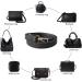 JKNAKN Replacement Adjustable Leather Shoulder Strap with Metal Swivel Hooks for Crossbody Bag Briefcase Messenger Bag Shoulder Bag Purse Making -2 cm Width (Black) - Buy Online on GoSupps.com