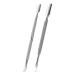 BEZOX Cuticle Pusher Set of 2  Anti-slip Nail Pusher & Cuticle Trimmer Stick  Under- Nail Clean Tool - Premium Stainless Steel Cuticle Remover Tool