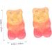 Anneome 50pcs Earrings Headwear Bear Hair Clips Accessories Glittering Head Ties Headdress Diy Gradient - Buy Online on GoSupps.com